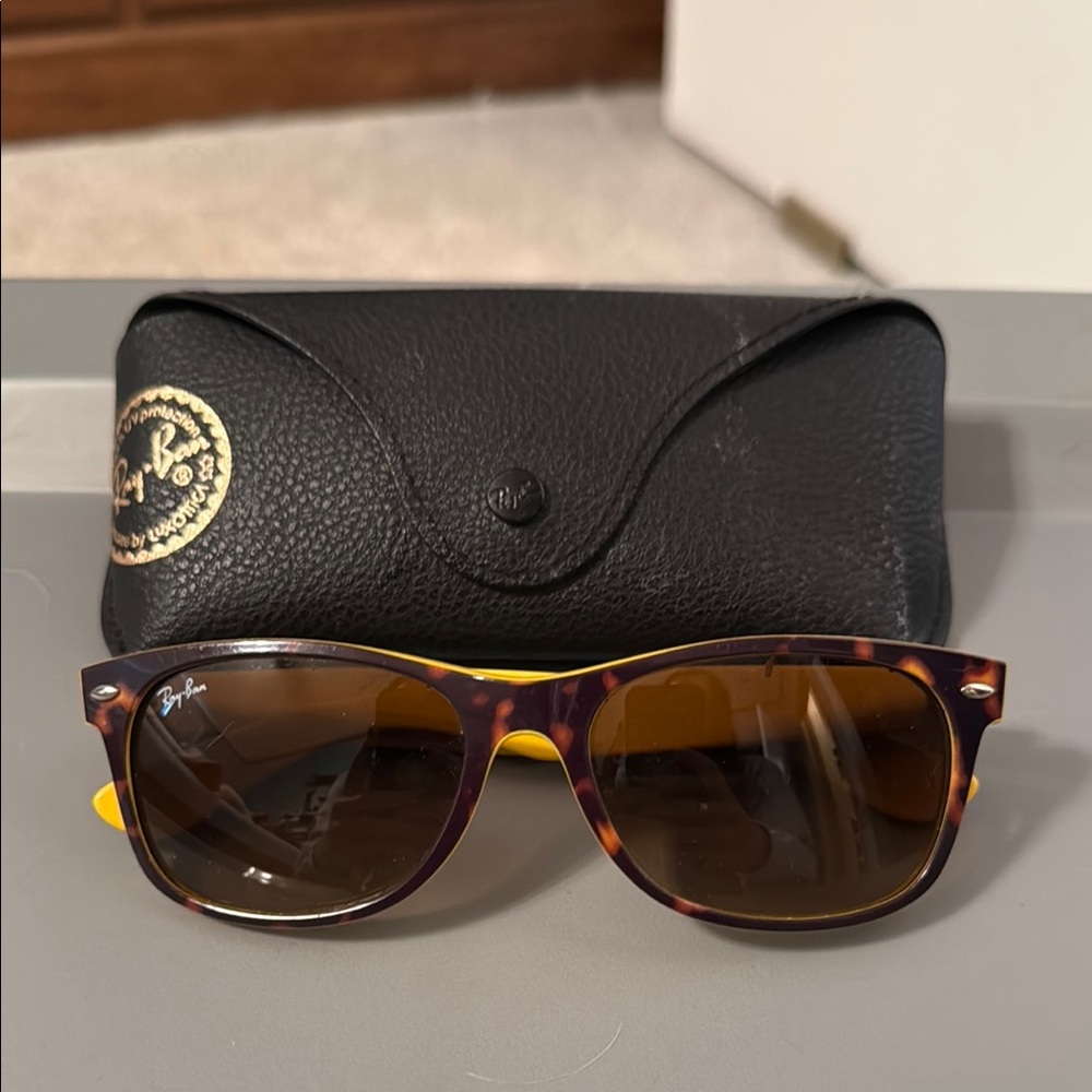 Tortoise And Vibrant Yellow Sunglasses